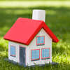 A small house figurine.