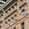 Close-up of a brick building.