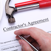 Person signing a contractor's agreement.
