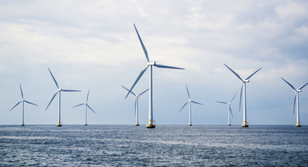 Wind turbines in the ocean