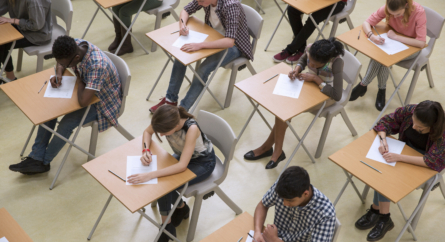 students taking standardized tests