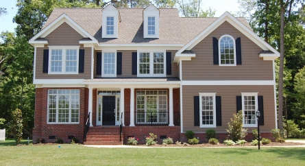 A new colonial-style house.