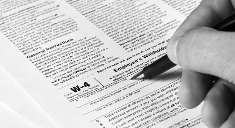 W-4 employee tax withholding document
