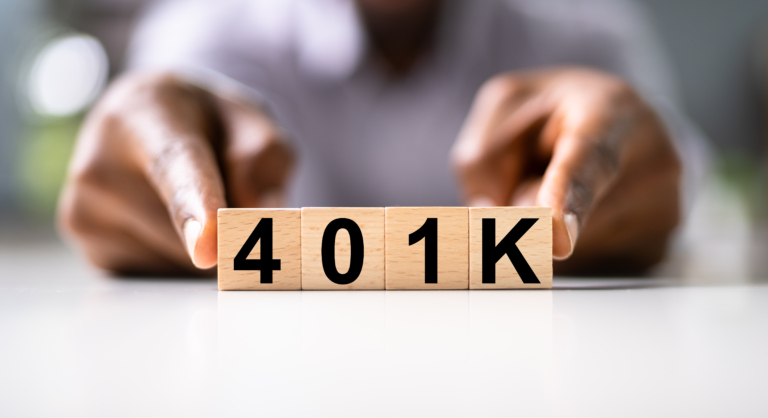 401k written on blocks