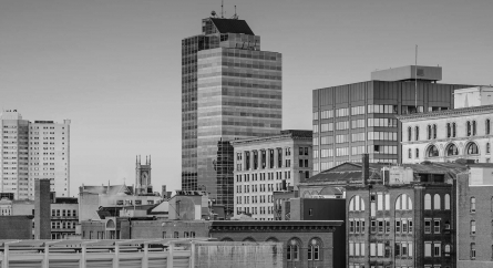 Downtown Worcester cityscape