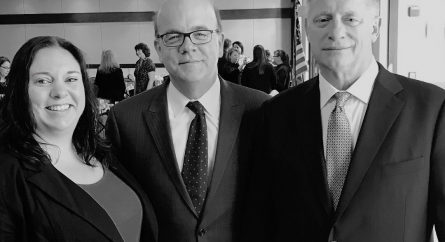 Lynette Paczkowski, Jim McGovern, and Rich Rafferty at the 2018 WCBA Annual Law Day Celebration.