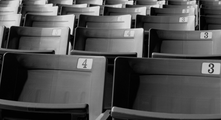 Baseball stadium seats.