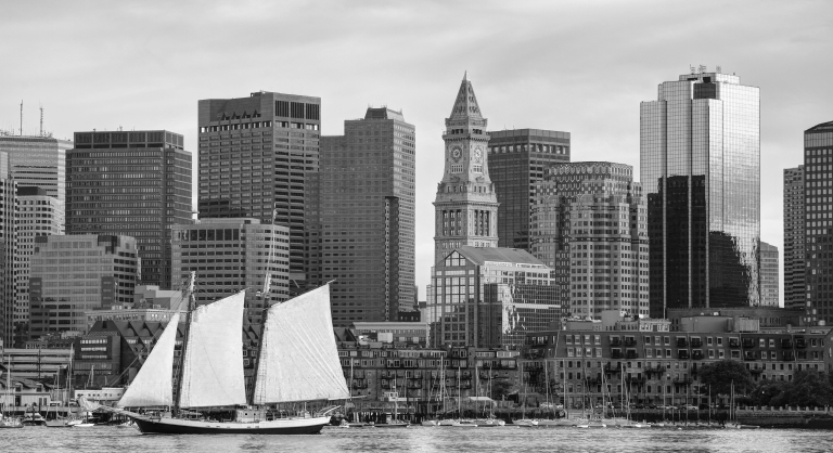 Sailboat on Boston Harbor.