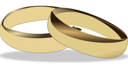 Clip art wedding rings.